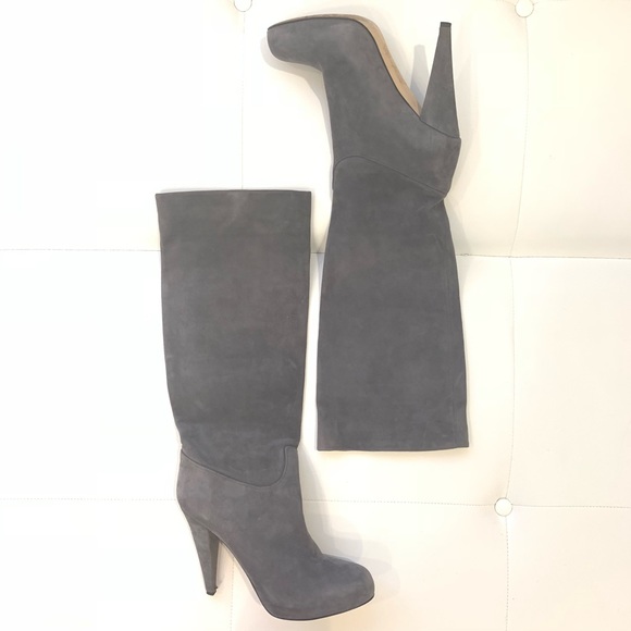 BALLY Suede Tall Boots Sz 39 - Picture 3 of 5